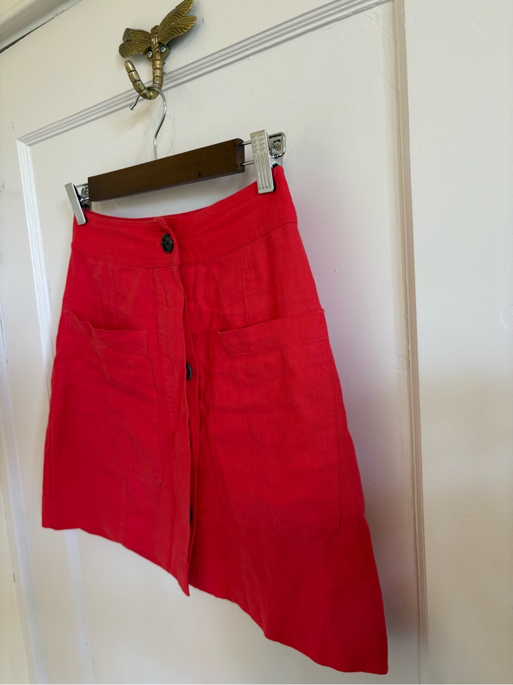 Banana Republic Pink A-Line Linen Blend Mini Skirt - 0 - Picture 2 of 8